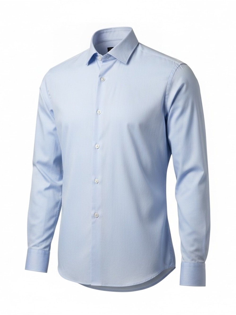 Versace Light Blue Men's Dress Shirt - Classic Point Collar Size 43